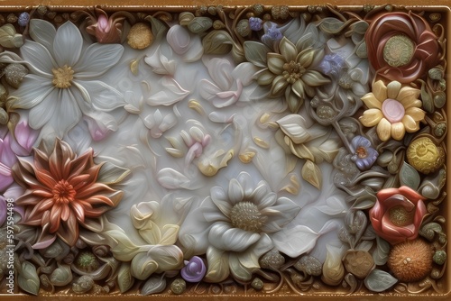 Resin flower tray - generative ai