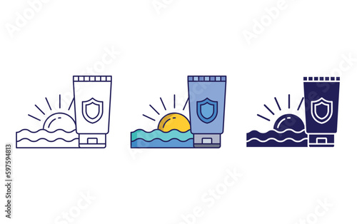 Sunscreen vector icon