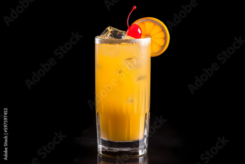 Harvey Wallbanger - Originated in the United States, made with vodka, orange juice, and Galliano (Generative AI) photo