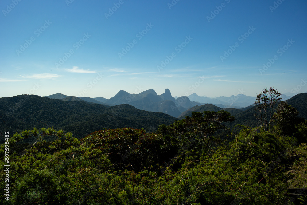 Obraz premium landscape with trees and mountains