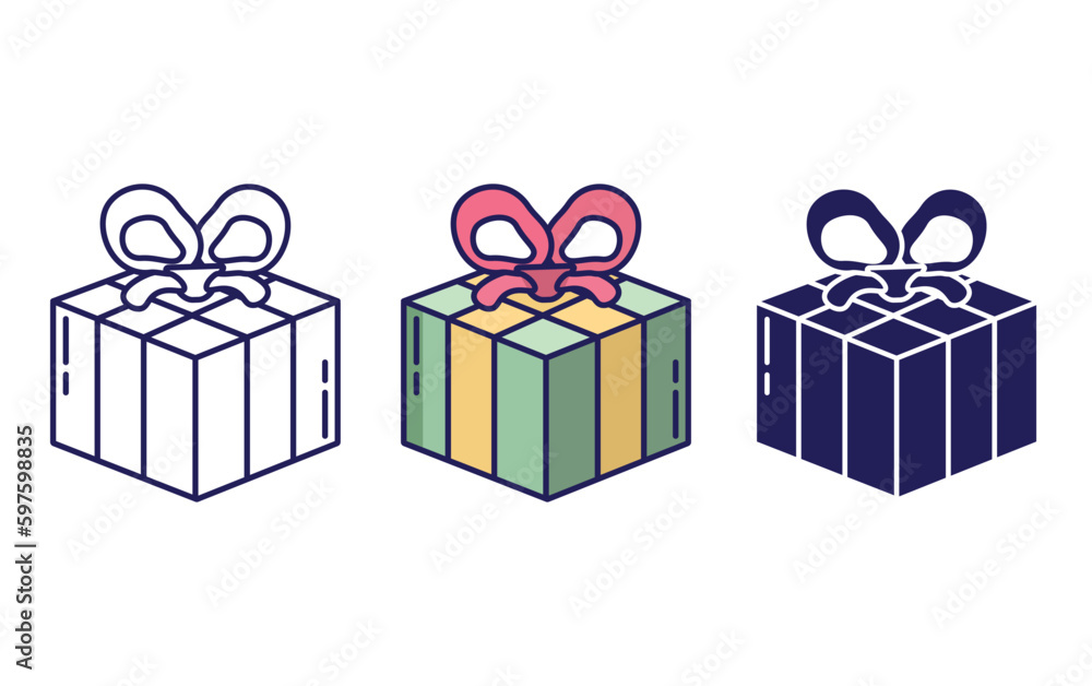 Fototapeta premium Gift box vector icon