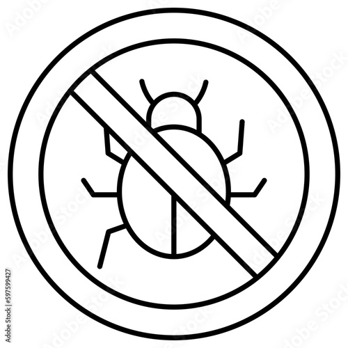 Modern design icon of no bug