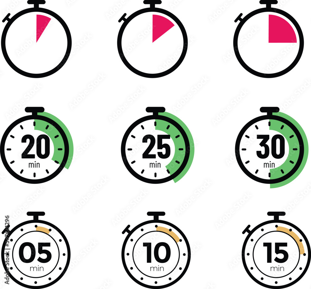 Different clock timers vector set Different clock timers vector set