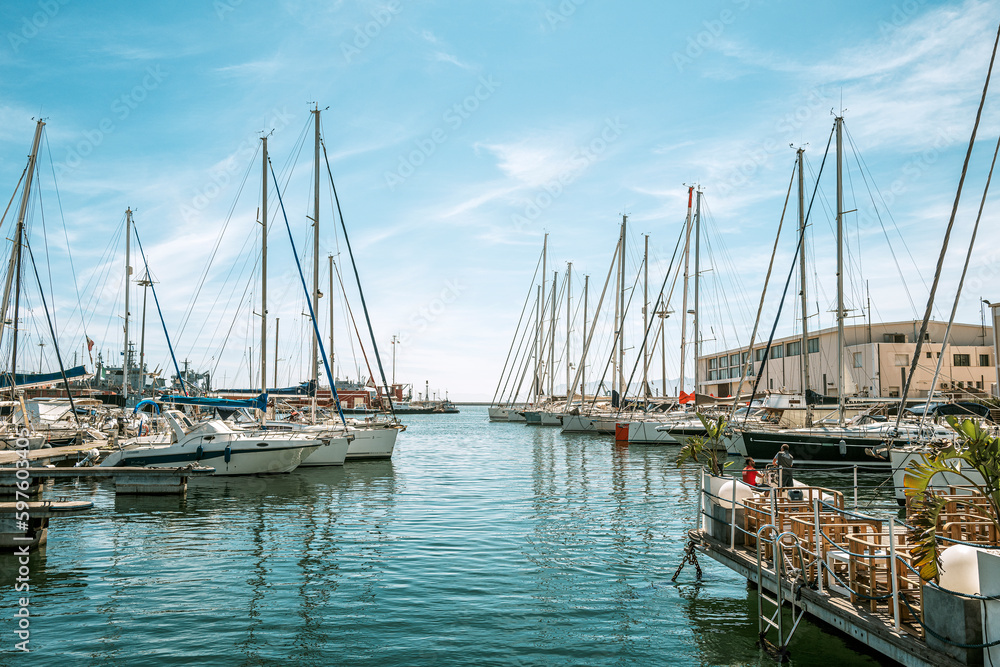 Cagliari harbour, Sardinia.