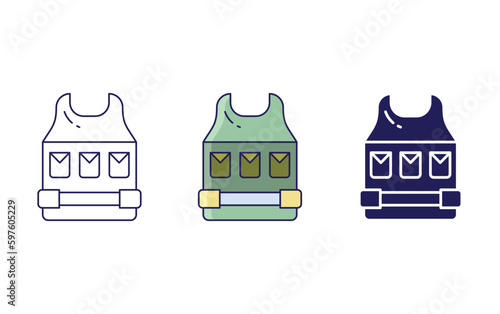 Bulletproof vector icon