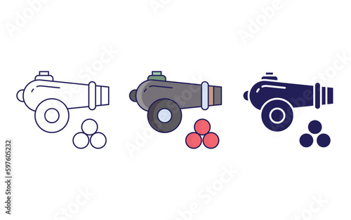 Cannon vector icon