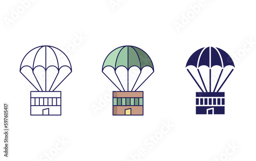 Parachute vector icon