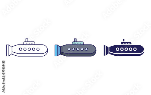 Submarine vector icon