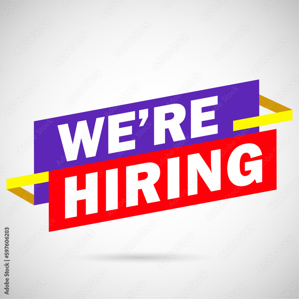 Obraz premium We Are Hiring Poster Template
