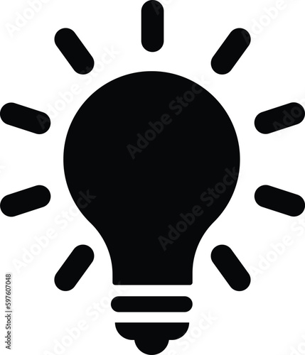 lightbulb idea glyph icon
