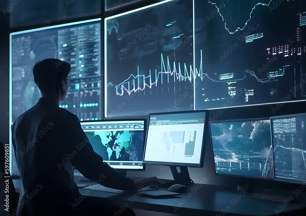 Businessman working with modern computer virtual dashboard analyzing finance sales data and economic growth graph chart, stocks and block chain technology. Businessman working with modern computer virtual dashboard analyzing finance sales data and economic growth graph chart, stocks and block chain technology.