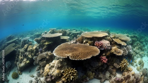 coral reef in sea generative ai