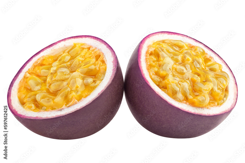passionfruit isolated on white background, full depth of field passionfruit isolated on white background, full depth of field