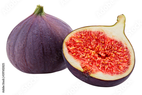 fig isolated on white background, full depth of field