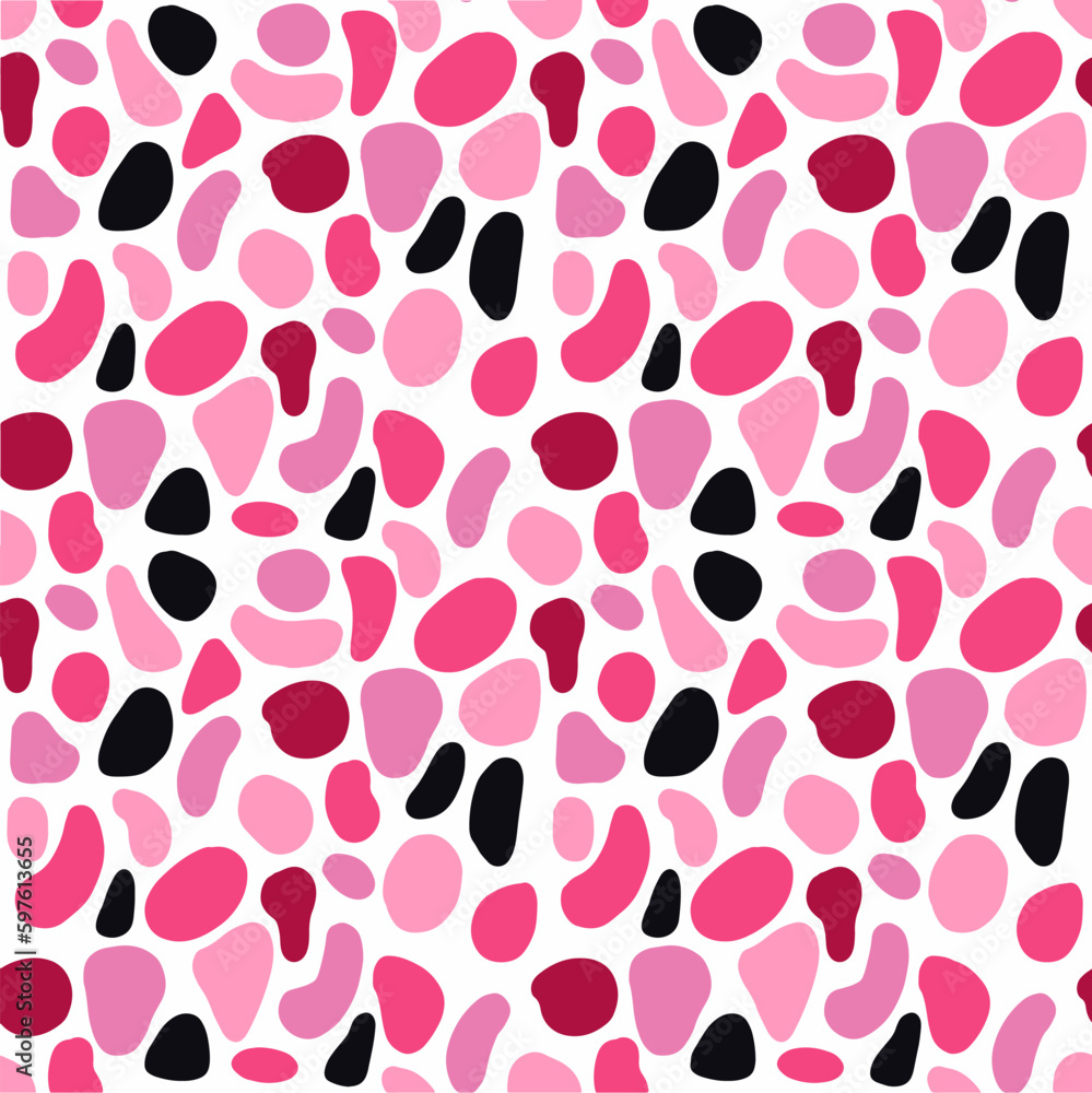 Abstract stones seamless pattern in flat style. Vector illustration Abstract stones seamless pattern in flat style. Vector illustration
