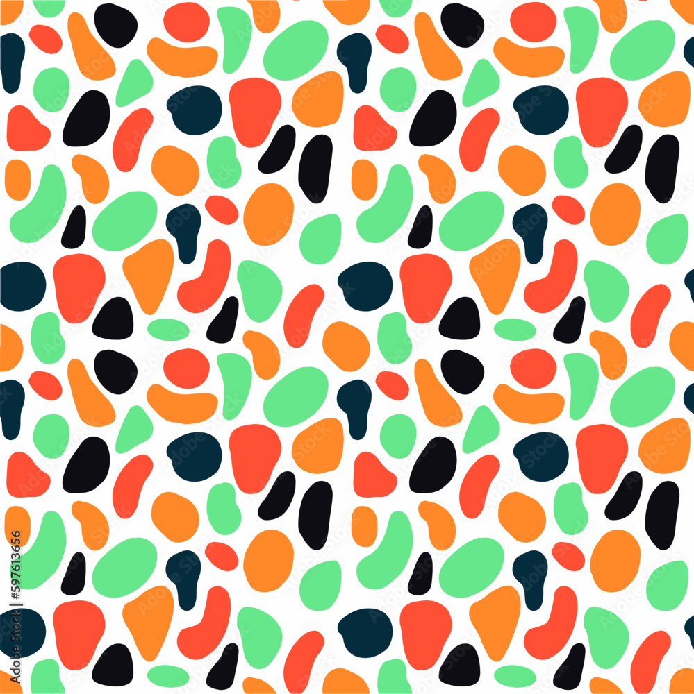 Abstract stones seamless pattern in flat style. Vector illustration Abstract stones seamless pattern in flat style. Vector illustration