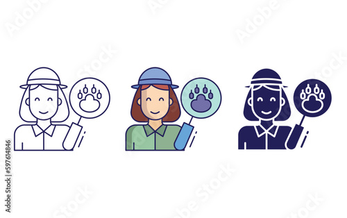 Zoologist vector icon