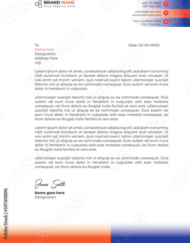 Luxury business letterhead template