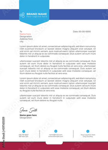 Luxury business letterhead template