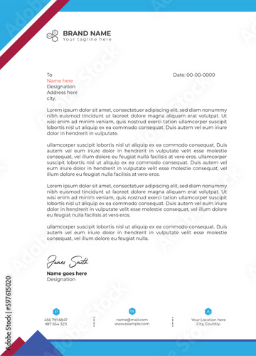 Luxury business letterhead template