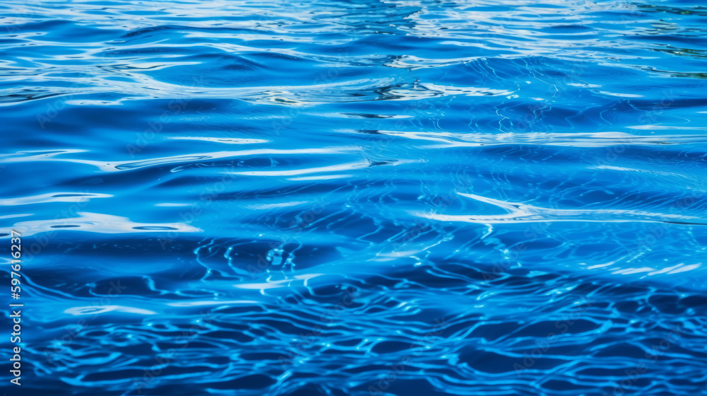 Blue sea water. Illustration AI Generative. Blue sea water. Illustration AI Generative.