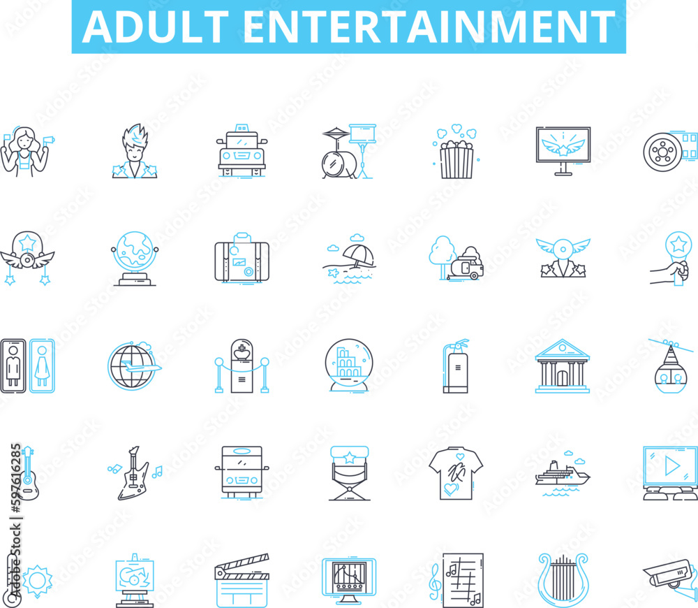 Adult entertainment linear icons set. Stripper, Escort, Pornography, Fetish, Swing, Threesome, Voyeurism line vector and concept signs. BDSM,Adult store,Erotic outline illustrations Adult entertainment linear icons set. Stripper, Escort, Pornography, Fetish, Swing, Threesome, Voyeurism line vector and concept signs. BDSM,Adult store,Erotic outline illustrations