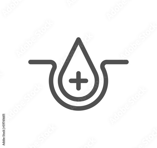 Skin care related icon outline and linear vector.