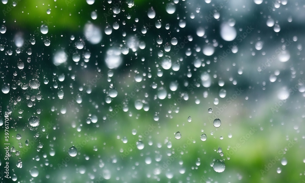 Fototapeta premium Rain Drops Transitions (Generative AI)