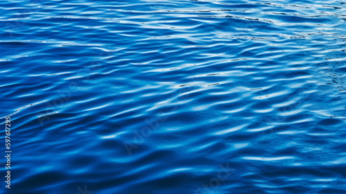 Blue sea water. Illustration AI Generative.