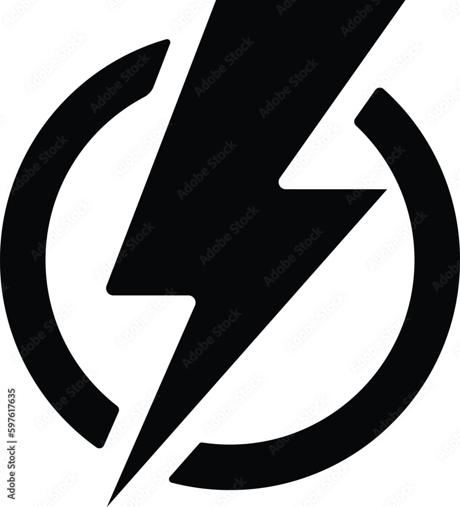 power icon, lightning power icon power icon, lightning power icon