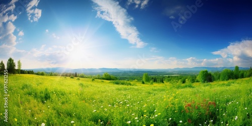Fototapeta Naklejka Na Ścianę i Meble -  field and sky