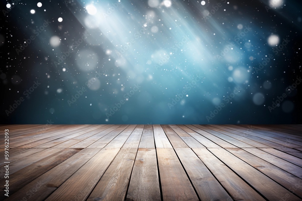 empty room with wooden floor and spotlights empty room with wooden floor and spotlights