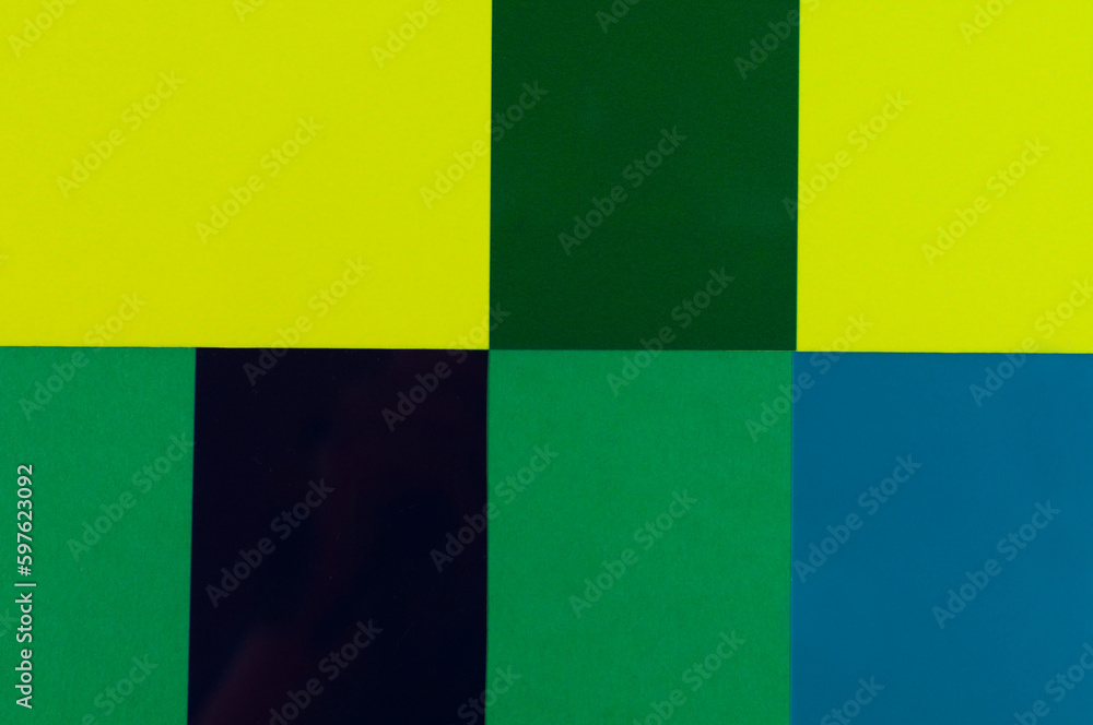 Fototapeta premium Colored green and yellow paper Texture background.