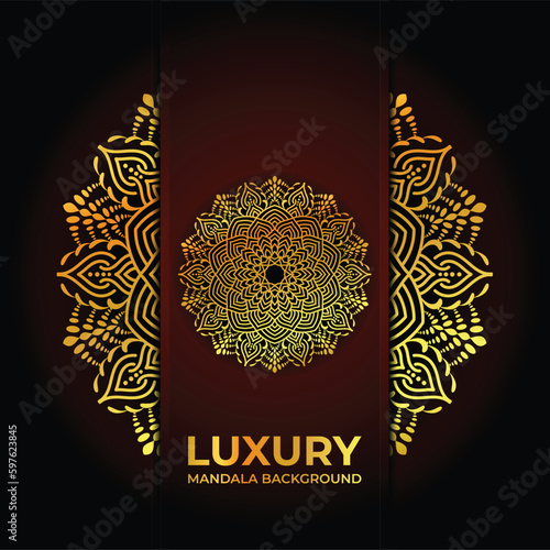 Luxury Golden Mandala Background Design photo