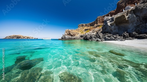 Turquoise Bliss at Santorini Beaches