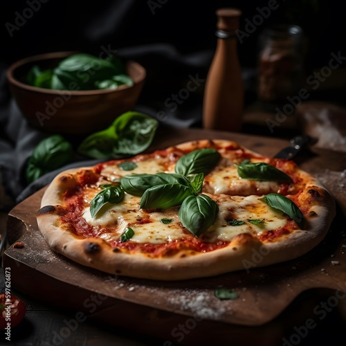A Photo of a Classic Italian Margherita Pizza