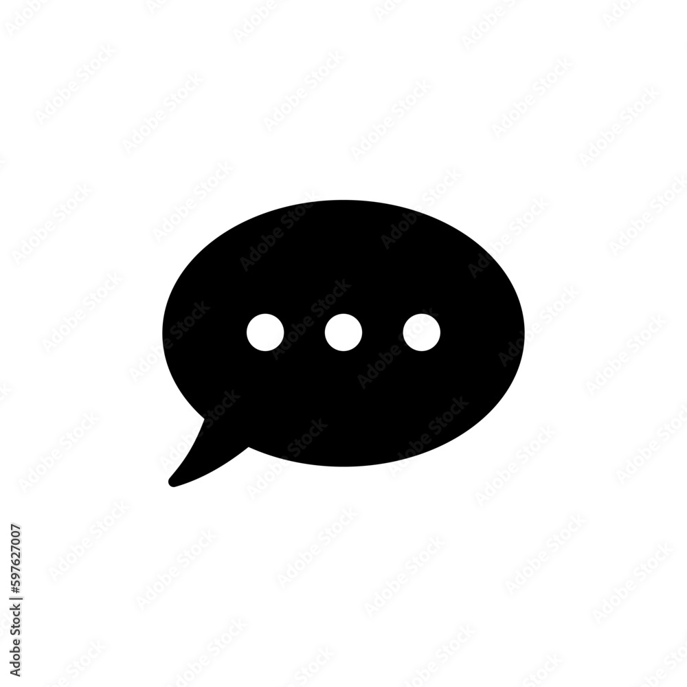 Chat icon vector. Chat Icon in trendy flat style isolated. Speech bubble symbol for web design Chat icon vector. Chat Icon in trendy flat style isolated. Speech bubble symbol for web design