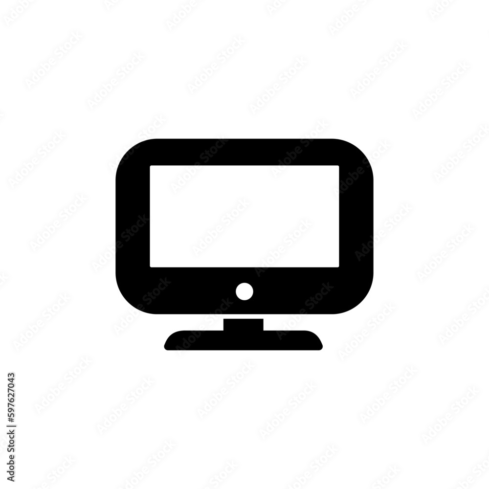 Computer icon vector. computer monitor icon. Computer icon vector. computer monitor icon.