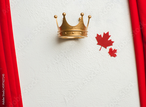 Slika na platnu Celebration background for Victoria Day in Canada, Lettering for greeting, invit