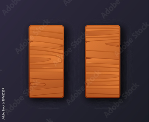 Wooden pause button