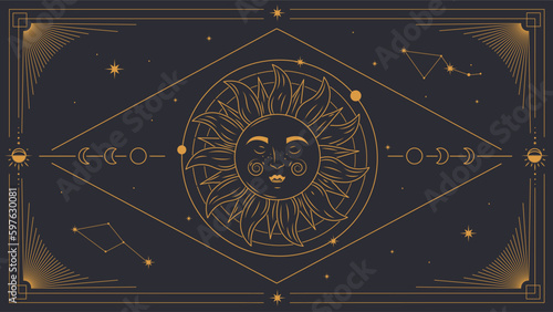 Mystical sun drawing