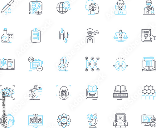 Digital shopping linear icons set. E-commerce, Online, Marketplace, Virtual, Checkout, Delivery, Cart line vector and concept signs. Rewards,Discounts,Easy outline illustrations Generative AI