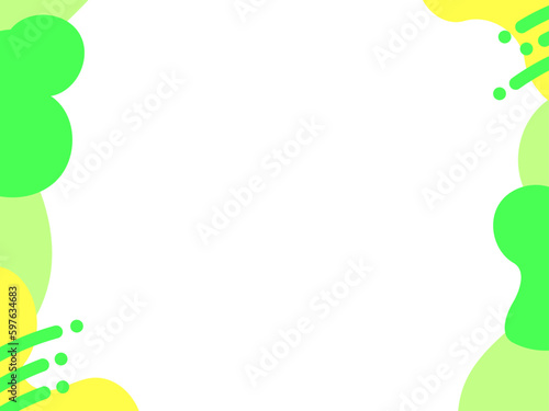 蛍光カラーのポップなフレーム背景 (ID: 597634683)
