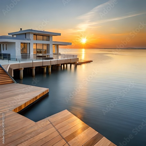 pier at sunset