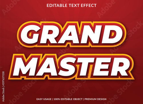 text effect editable template with abstract style use for business brand and logo
