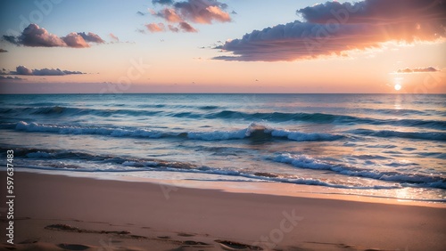 sunset on the beach