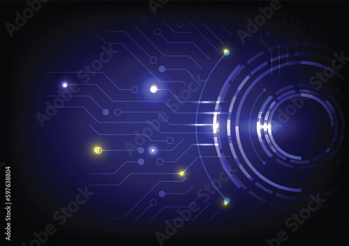 Vector illustration of technology background,Digital world technology concept