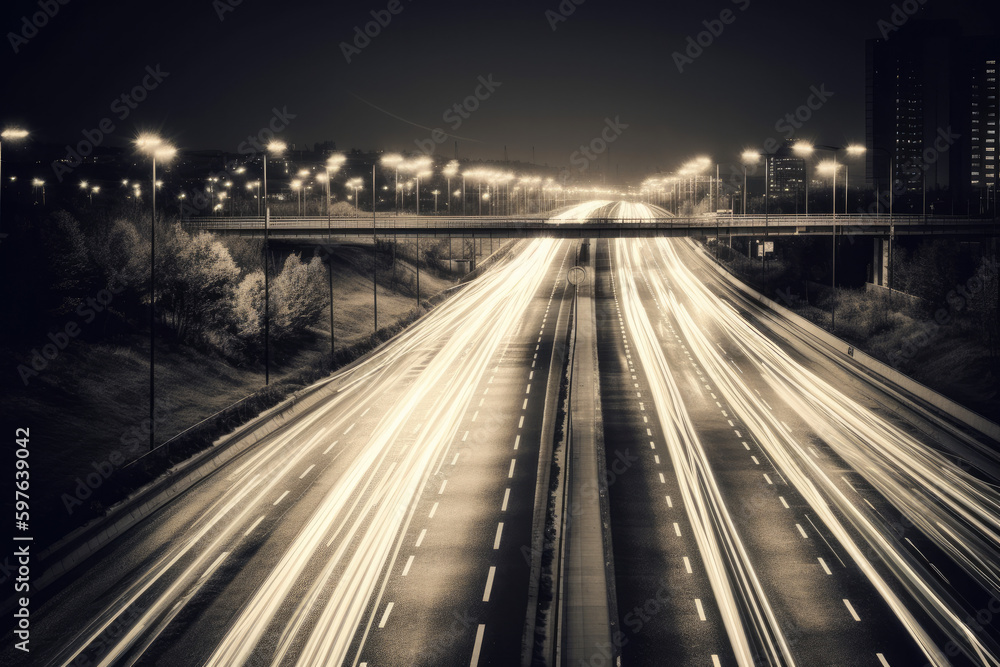 Fototapeta premium a high-speed highway