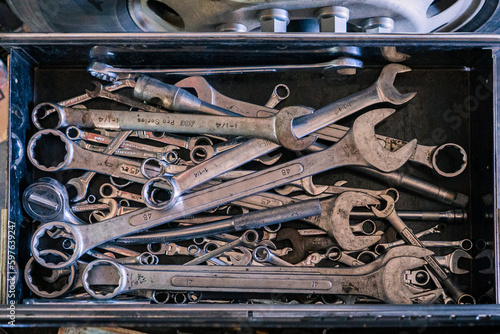 A bustling truck maintenance shop, providing comprehensive truck wash services and expert repair solutions for both trucks and trailers.