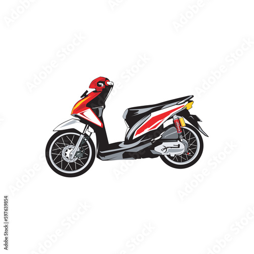 scooter motor matic vector design